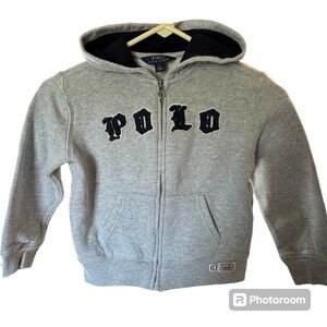 Polo by Ralph Lauren Zip-Front Hoodie Sweatshirt - Child Sz. 5 - Unisex - EUC